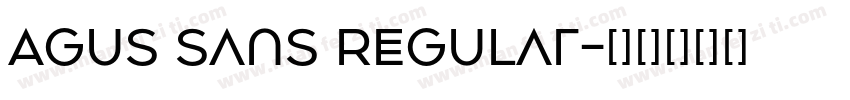Agus Sans Regular字体转换